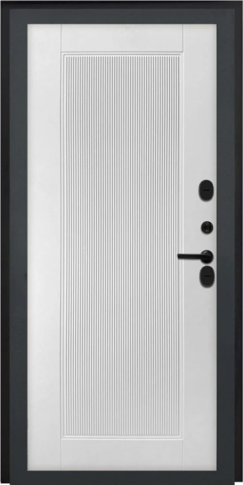 Входная дверь ДвериПРО L-Термо серебро ПВХ 10мм Астрод Velutto Bianco DPRO200374 внутренняя сторона