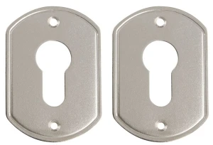 Накладки под цилиндр "Гардиан" никель ГН 30 /пара/, плоская /123:475/