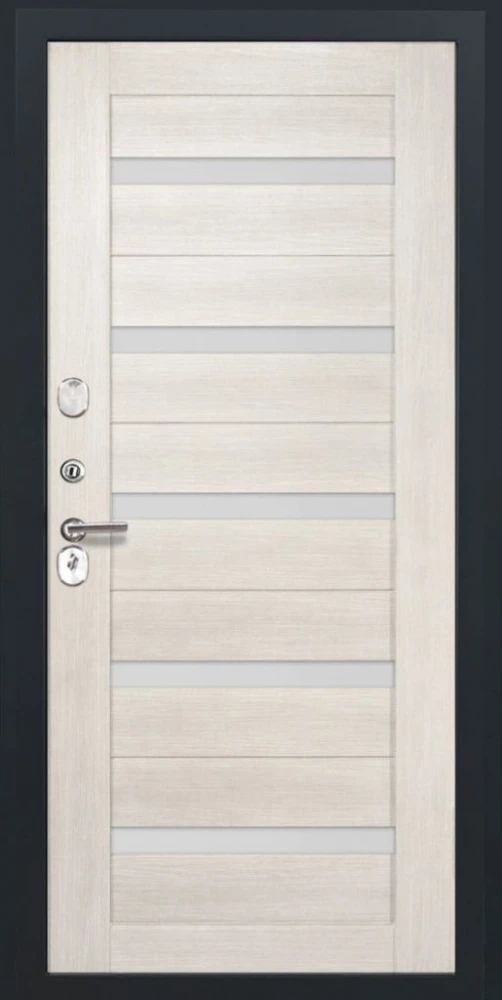 Входная дверь ДвериПРО Квадро СБ-1 (ст. белое, 16мм, беленый дуб) DPRO198288 внутренняя сторона