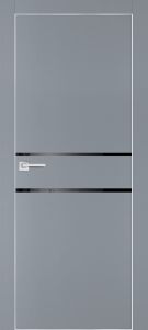 Межкомнатная дверь PX-18 AL кромка с 4-х ст. Серый матовый