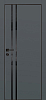 Межкомнатная дверь PX-11  черная кромка с 4-х ст. Графит матовый